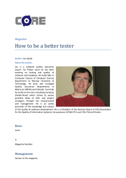 How to be a better tester  Magazine
