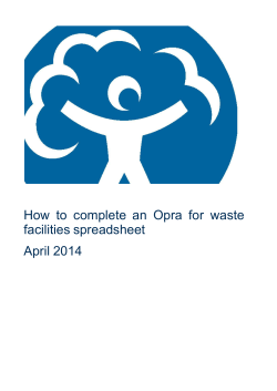 How  to  complete  an  Opra ... facilities spreadsheet April 2014
