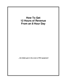 How To Get 12 Hours of Revenue From an 8 Hour Day
