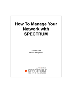 How To Manage Your Network with SPECTRUM Document 1909