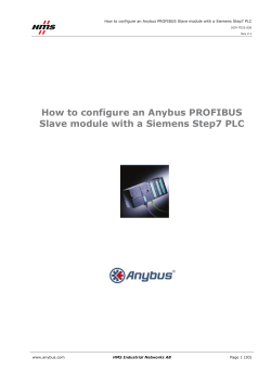 How to configure an Anybus PROFIBUS
