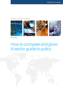 How to compete and grow: A sector guide to policy March 2010