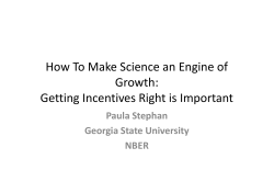 How To Make Science an Engine of Growth: