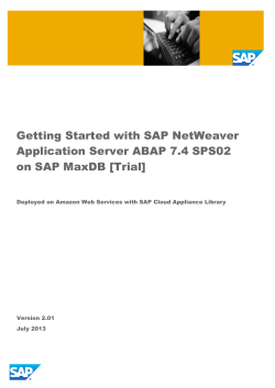 Getting Started with SAP NetWeaver Application Server ABAP 7.4 SPS02