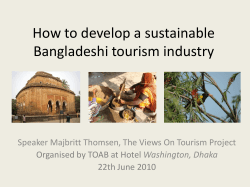 How to develop a sustainable Bangladeshi tourism industry