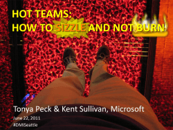 HOT TEAMS: HOW TO AND NOT BURN SIZZLE