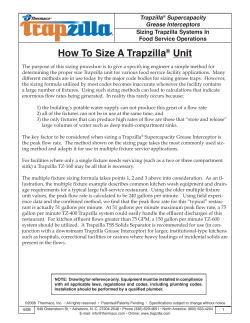 How To Size A Trapzilla Unit Trapzilla Supercapacity