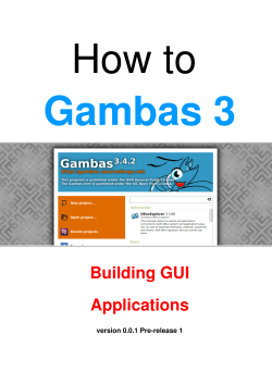 How to Gambas 3 Building GUI Applications