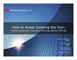 How to Avoid Jumping the Gun: Colin A. Underwood Alicia J. Batts
