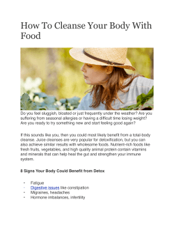 How To Cleanse Your Body With Food
