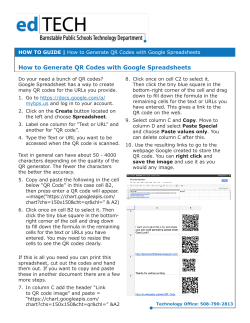 How to Generate QR Codes with Google Spreadsheets