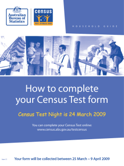 How to complete your Census Test form