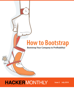 How to Bootstrap Bootstrap Your Company to Profitability!