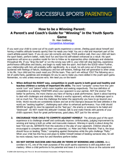How to be a Winning Parent: A Parent’ s
