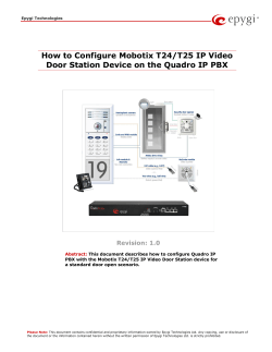 How to Configure Mobotix T24/T25 IP Video  Revision: 1.0