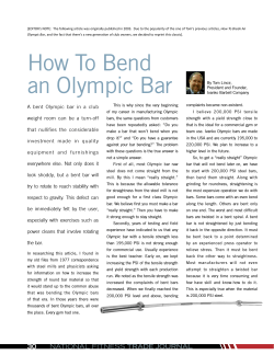 A  bent  Olympic  bar  in ...
