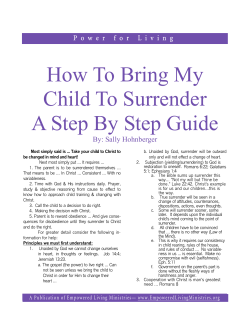 How To Bring My Child To Surrender A Step By Step Guide