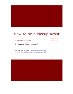 How to be a Pickup Artist A Practical Guide Final release
