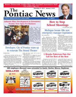 Pontiac News The Michigan Senate OKs new
