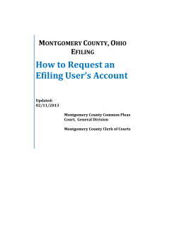 How to Request an Efiling User’s Account M C
