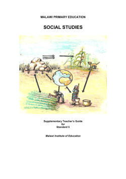 SOCIAL STUDIES  MALAWI PRIMARY EDUCATION Supplementary Teacher’s Guide