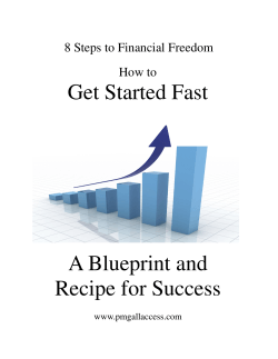 Get Started Fast A Blueprint and Recipe for Success