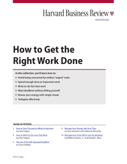 How to Get the Right Work Done