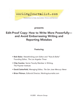 Edit-Proof Copy: How to Write More Powerfully&mdash; Reporting Mistakes presents