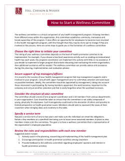 How to Start a Wellness Committee 
