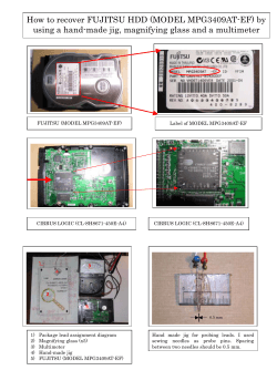 How to recover FUJITSU HDD (MODEL MPG3409AT-EF) by