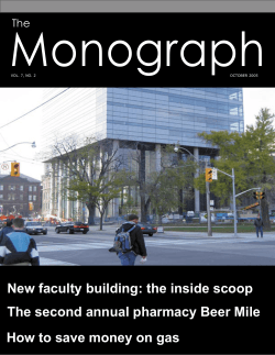 Monograph New faculty building: the inside scoop