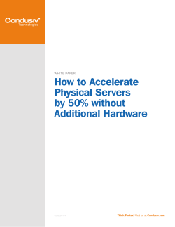 How to Accelerate Physical Servers by 50% without Additional Hardware