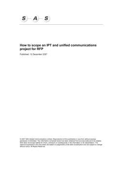 How to scope an IPT and unified communications project for RFP