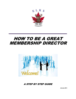 HOW TO BE A GREAT MEMBERSHIP DIRECTOR A STEP BY STEP GUIDE