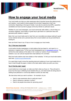 How to engage your local media