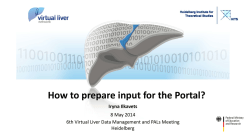 How to prepare input for the Portal? Iryna Ilkavets 8 May 2014
