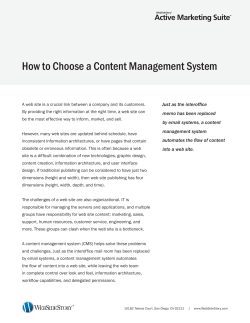 How to Choose a Content Management System ����������������������