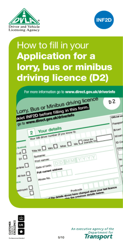 How to fill in your Application for a lorry, bus or minibus