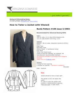 How to Tailor a Jacket with Vilene®