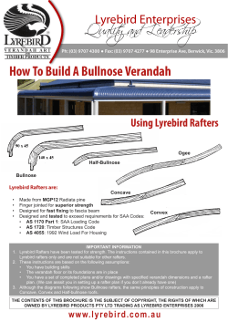 Quality and Leadership How To Build A Bullnose Verandah Lyrebird Enterprises