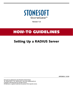 HOW-TO GUIDELINES Setting Up a RADIUS Server Version 1.6