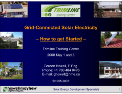 Grid-Connected Solar Electricity – How to get Started –