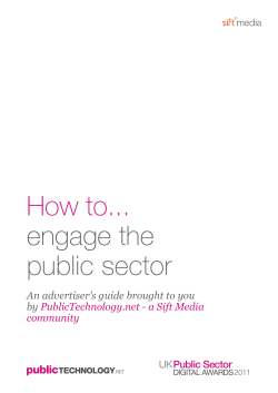 How to... engage the public sector Public Sector