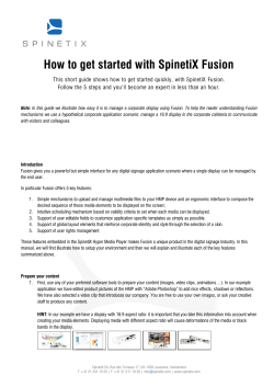 How to get started with SpinetiX Fusion