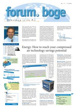 Energy: How to reach your compressed air technology savings potential S A