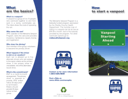 What How are the basics? to start a vanpool