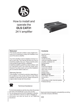 How to install and operate the 24 V amplifier DLS CAT31