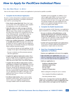 How to Apply for PacifiCare Individual Plans Y A N