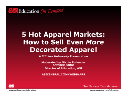5 Hot Apparel Markets: More Decorated Apparel Stitches University