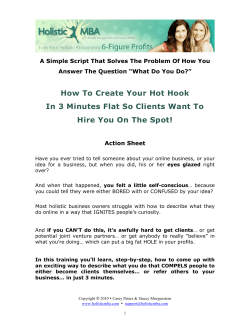 How To Create Your Hot Hook Hire You On The Spot!
